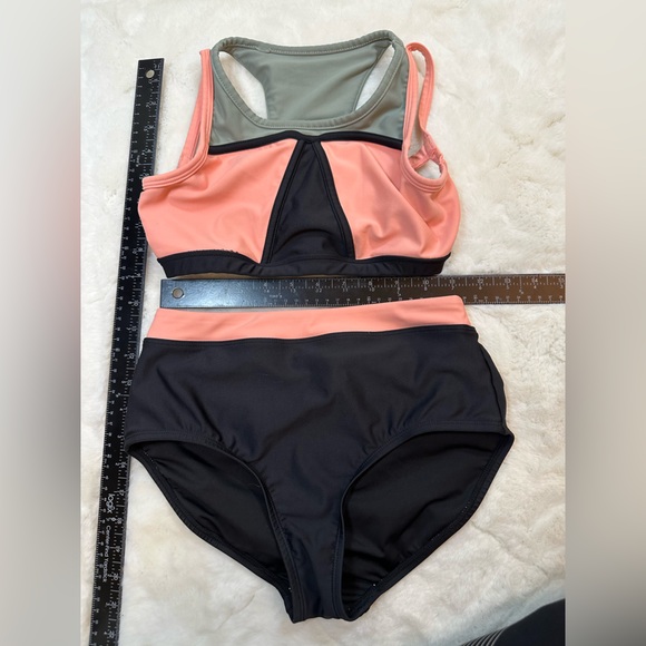 Oh La La Dancewear 2 piece Child Xl orange/pink black groups at condition - Picture 5 of 6